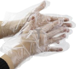 Картинка Перчатки одноразовые полиэтиленовые 20 шт. Для защиты рук от грязи, влаги, легких моющих средств. Применяются для работ с пищевыми продуктами. купить 