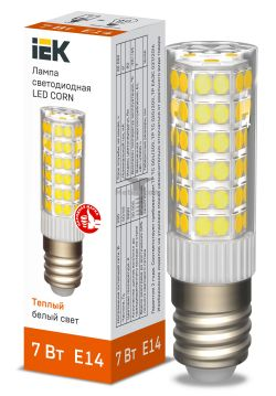 Картинка лампа светодиодная капсульная Е14 220В 7Вт 3000K Лампы с цоколем Е14 предназначены для организации подсветки бытовой техники (холодильники, швейные машины, вытяжки) Длина 66мм купить 