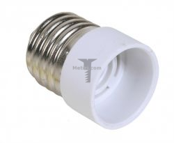 Картинка переходник Е27-Е14 для ламп с цоколем Е14 ТДМ, белый для лампы Е14 купить 