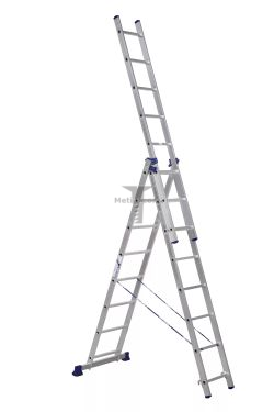 Картинка Лестница многосекционная 3*8 Алюминиевая, вес 10,7кг купить 