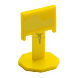 Картинка Зажим "флажок" 1мм желтый (100шт) Система выравнивания кафельной плитки. Комбинация зажима и клина позволяет выровнять плитку в плоскости, а также зафиксировать точный зазор купить 