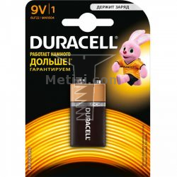 Картинка Батарейка Duracell / Energizer 6LR61, Крона алкалиновый элемент питания 9V, габариты 48.5х26.5х17.5 мм купить 