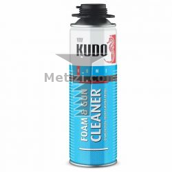 Картинка Очиститель KUDO  для полиуретановой пены 650 г Высококачественное средство для удаления загрязнений незатвердевшей однокомпонентной полиуретановой монтажной пены. купить 
