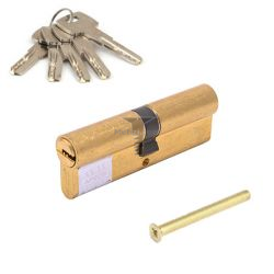 Картинка Цилиндр латунный для замка ключ/ключ 90мм (45+45) цвет: латунь  купить 