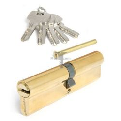 Картинка Цилиндр латунный для замка ключ/ключ 110мм (55+55) цвет: латунь  купить 
