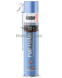 Картинка KUDO HOME 50+ пена полиуретановая бытовая всесезонная 1000 мл С трубочкой. Выход пены до 50 литров. купить 