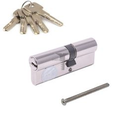 Картинка Цилиндр латунный для замка ключ/ключ 80мм (35+45) цвет: никель  купить 