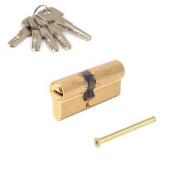 Картинка Цилиндр латунный для замка ключ/ключ 70мм (30+40) цвет: латунь  купить 