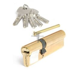 Картинка Цилиндр латунный для замка ключ/ключ 100мм (35+65) цвет: латунь  купить 