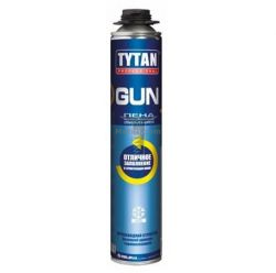 Картинка Монтажная пена профессиональная TYTAN Professional Gun всесезонная 750 мл Под пистолет. Выход пены до 42л. Температура применения от -10C до +30C купить 