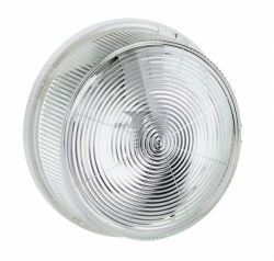 Картинка светильник для ламп накаливания Legrand 60451 Е27 100Вт круглый пластик стекло круглый с пластиковым основанием, стеклянный рассеиватель, напряжение 220 В, цоколь Е27, белый, артикул 60451, мощность 100W купить 