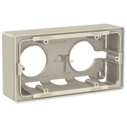 Картинка Коробка Unica NEW для открытой установки 2-постовая бежевый способ монтажа скрытый, арт. NU800444 купить 