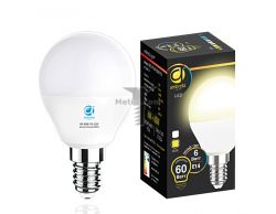 Картинка лампа светодиодная Ambrella шар G45 E14 6Вт 3000K Ambrella LED G45 ШАР E14 6W 3000K 100-250V  560Lm 45*80mm купить 