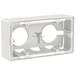 Картинка Коробка Unica NEW для открытой установки 2-постовая белый способ монтажа скрытый, арт. NU800418 купить 