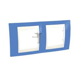 Картинка Рамка Unica двухпостовая горизонтальная синий/белый арт. MGU6.004.873 купить 