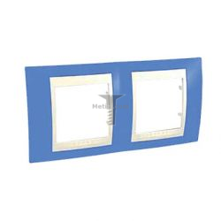 Картинка Рамка Unica двухпостовая горизонтальная синий/бежевый арт. MGU6.004.573 купить 
