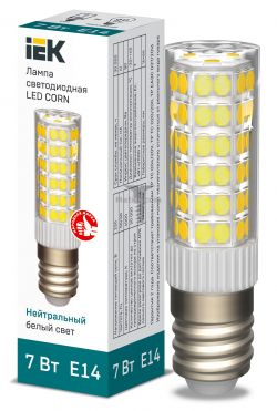 Картинка лампа светодиодная капсульная Е14 220В 7Вт 4000K Лампы с цоколем Е14 предназначены для организации подсветки бытовой техники (холодильники, швейные машины, вытяжки) Длина 66мм купить 