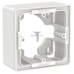 Картинка Коробка Unica NEW для открытой установки 1-постовая белый способ монтажа скрытый, арт. NU800218 купить 