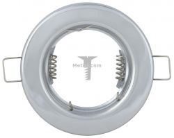 Картинка светильник точечный IEK MR16 GU5.3 неповоротный круг хром круг, неповоротный, напряжение 220В, цоколь GU5.3, артикул LUVB0-GU05-1-K23 купить 