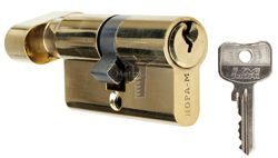 Картинка Цилиндр латунный для замка ключ/вертушка 60мм (30+30в) арт.ЛВ/ЦМВ-60 цвет: латунь  купить 